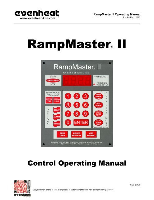 Rampmaster II Manual - Evenheat Kilns
