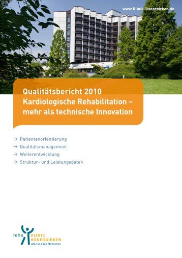 QualitÃ¤tsbericht 2010 Kardiologische Rehabilitation â mehr als ...