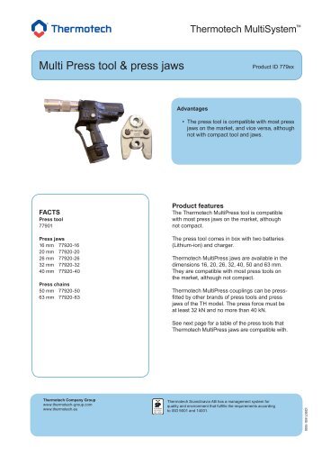 Multi Press tool & press jaws - Thermotech Scandinavia AB