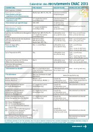 Calendrier des recrutements ENAC 2013 - concours ENAC