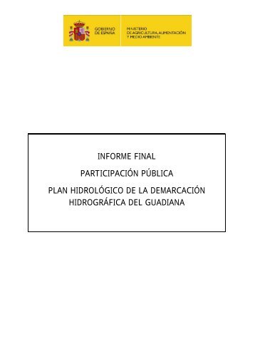 informe final participaciÃ³n pÃºblica plan hidrolÃ³gico de la ...