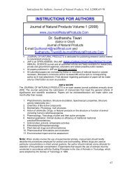 INSTRUCTIONS FOR AUTHORS - Journal of Natural Products