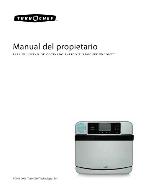 Manual del propietario - Turbochef