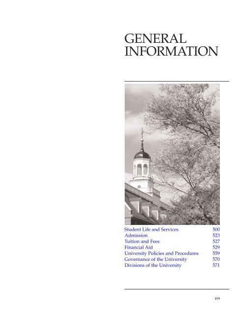 general information - Catalogs - Rutgers, The State University of ...