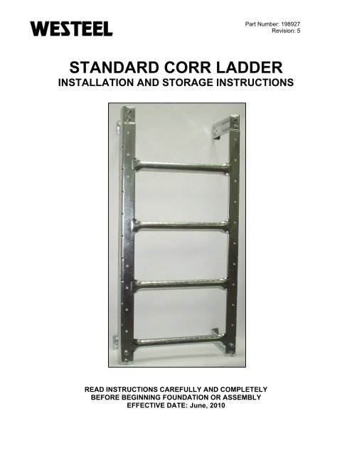 198927 SC Ladder INSTALLATION INSTRUCTIONS.pdf - Westeel