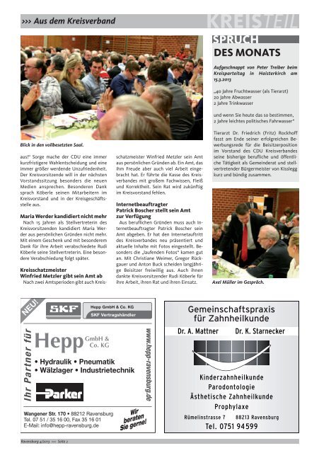 April 2013 - CDU Kreisverband Ravensburg