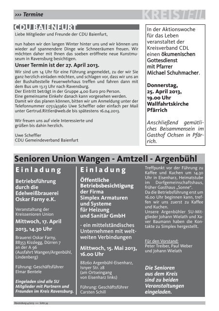 April 2013 - CDU Kreisverband Ravensburg