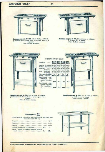 POELES GODIN, CUISINE CHAUFFAGE GAZ, 1937 - Ultimheat