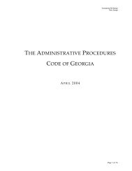 the administrative procedures code of georgia - Lexadin