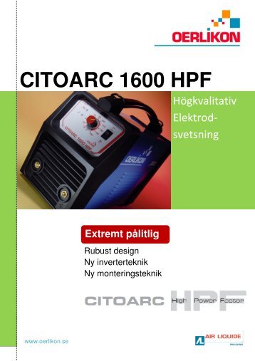 CITOARC 1600 HPF - Oerlikon