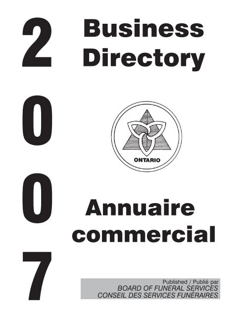 business directory board of funeral services