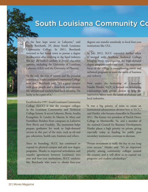 On the Move - Louisiana Community and Technical College System