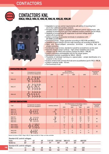 CONTACTORS KNL - Transmo