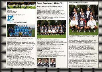 Saison 2012/2013 - SpVg Frechen 1920 eV