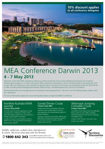 MEA Conference Darwin 2013 - Meetings & Events Australia