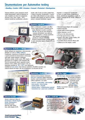 Strumentazione automotive - Instrumentation Devices