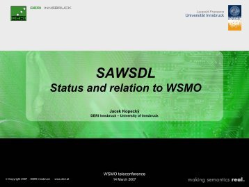 SAWSDL - Status and relation to WSMO