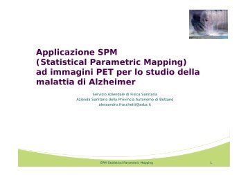 Applicazione SPM (Statistical Parametric Mapping) ad immagini ...