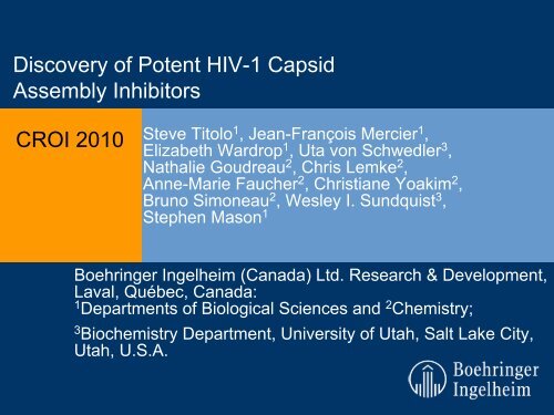 Discovery of Potent HIV-1 Capsid Assembly Inhibitors