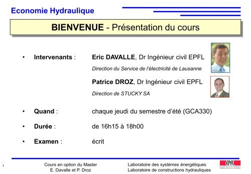 Economie Hydraulique