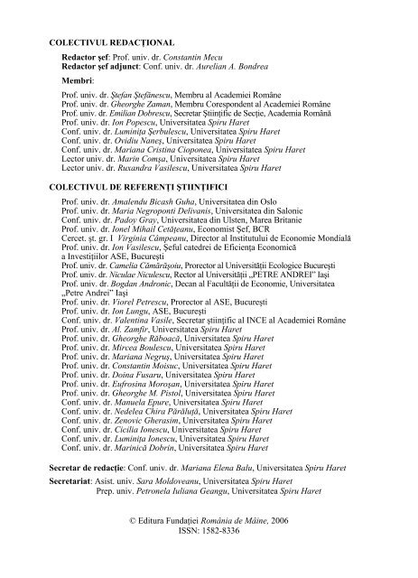 Revista Anale - Seria Economie nr.4 - Universitatea Spiru Haret