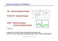 IR â Infrarotspektroskopie RAMAN - Spektroskopie ESR ...