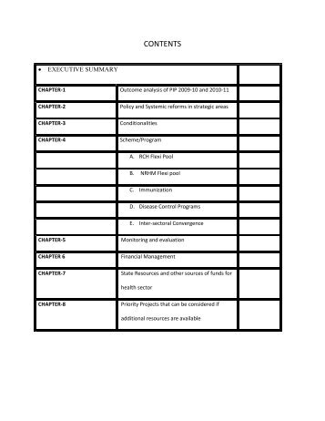 contents - National Rural Health Mission Program Implimentation ...