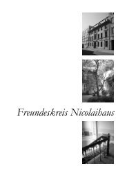 Der Freundeskreis Nicolaihaus - Forum Nicolai