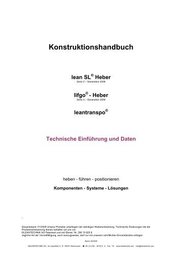 Konstruktionshandbuch lean SL