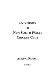 2001-02 - University of New South Wales Cricket Club
