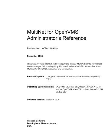 Administrator's Reference - Process Software