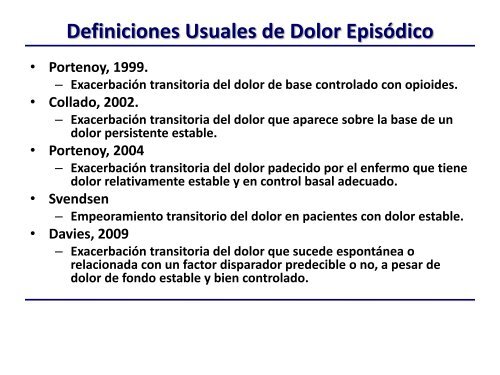 Dolor episÃ³dico - Anestesia y medicina del dolor