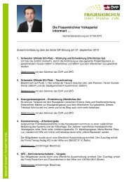 Gemeinderatssitzung am 27.09.2010 - ÃVP Frauenkirchen