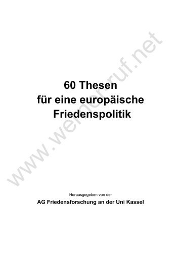 60 Thesen fÃ¼r eine europÃ¤ische Friedenspolitik