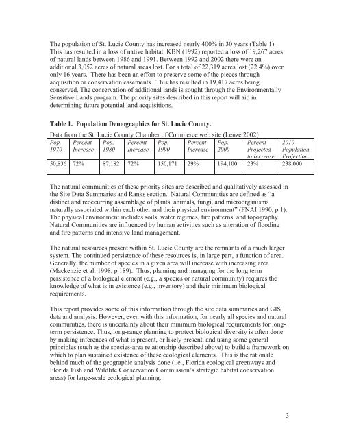 Native Habitat Inventory Final Report 2004 - St. Lucie County