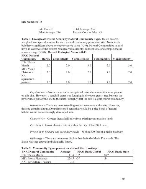 Native Habitat Inventory Final Report 2004 - St. Lucie County