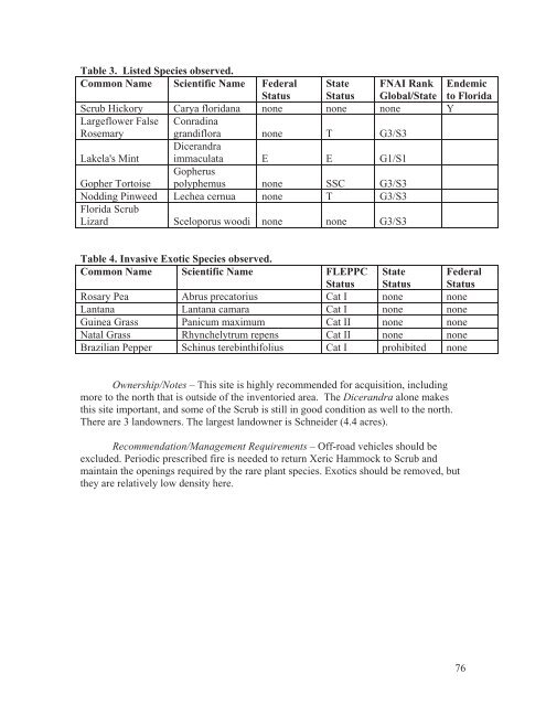 Native Habitat Inventory Final Report 2004 - St. Lucie County