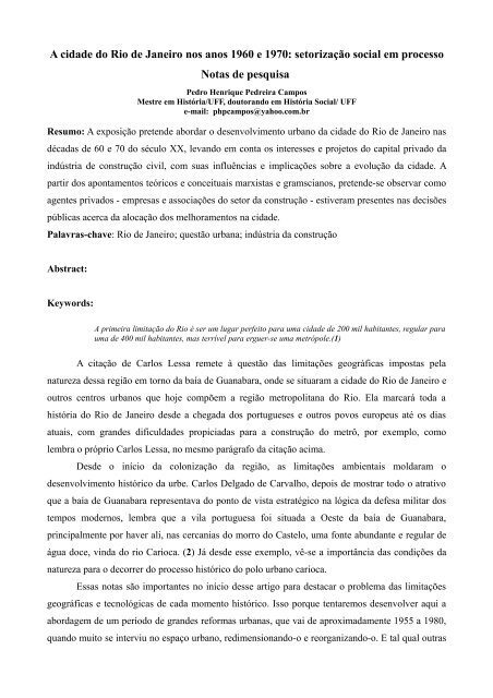 CAPA REVISTA AGCRJ_4_2010.p65 - rio.rj.gov.br