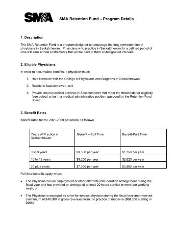 SMA Retention Fund - Saskatchewan Medical Association