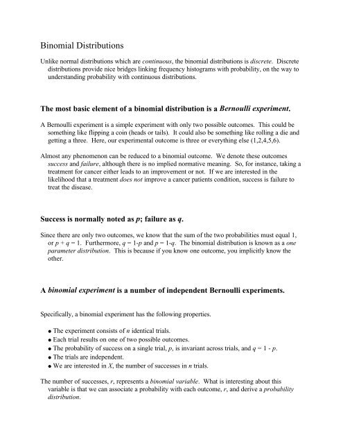 Binomial Distributions