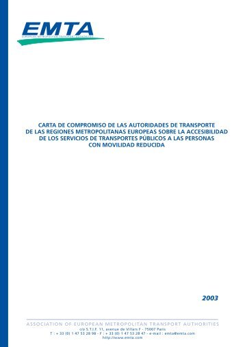 CARTA DE COMPROMISO DE LAS AUTORIDADES DE ... - EMTA