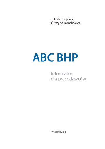 Broszura - ABC BHP Informator dla Pracodawców [356 KB]