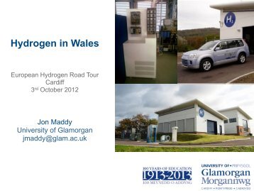 Jon Maddy, Hydrogen Centre, University of Glamorgan