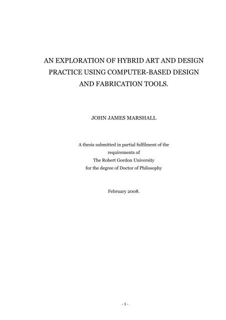 John James Marshall thesis.pdf - OpenAIR @ RGU - Robert Gordon ...