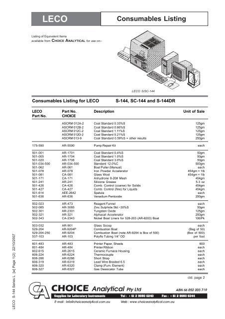 LECO S-144