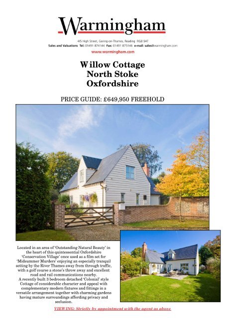 Willow Cottage North Stoke Oxfordshire - Warmingham