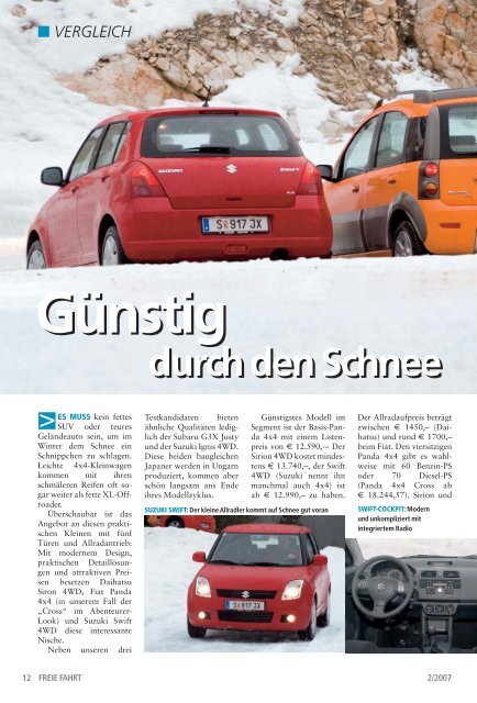 Günstig durch den Schnee - Freie Fahrt