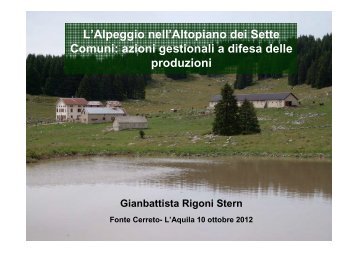 Giambattista Rigoni Stern - Parco Nazionale del Gran Sasso e Monti ...