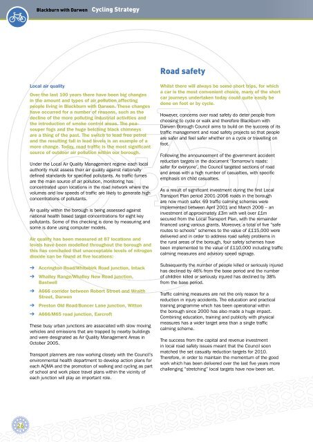 Cycling strategy - Blackburn with Darwen Borough Council