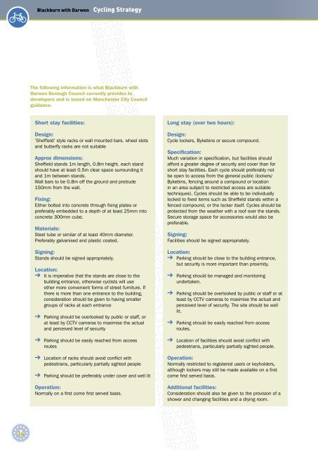 Cycling strategy - Blackburn with Darwen Borough Council